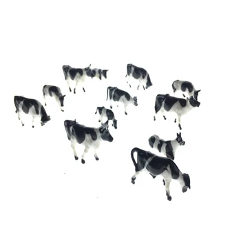 1:87 Pavyzdinis karvių plastikinis gyvūnas HO žaislams Smėlio stalas Diorama ūkio pastato išdėstymas