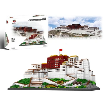 10000vnt+ Potala rūmų statybiniai blokai Kinija Tibetas Garsioji architektūra Mikro plyta 9922 Deimantinių blokų žaislai vaikams