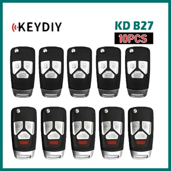 10vnt KEYDIY KD B27 nuotolinis raktas skirtas KD900 / MINI KD / URG200 raktų programuotojui B serijos 3 / 4 mygtukai Daugiafunkcinis universalus nuotolinis klavišas