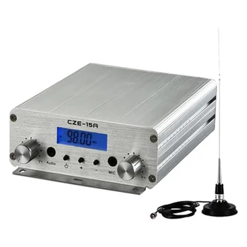 15W stereofoninio garso kokybė FM radijas FM belaidis siųstuvas / siųstuvas daugiafunkcis patogus ir praktiškas rinkinys Atsarginės dalys
