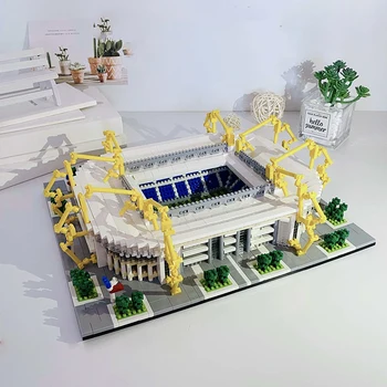 3D Model Mini Diamond Blocks Bricks Building World Architecture Iduna Park Stadium Soccer Field Žaislas vaikams