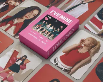 55Pcs/Set Kpop IVE Naujas albumas I'VE MINE Lomo Cards Aukštos kokybės spausdinimo fotokortelė Atvirukas Kawaii Idol Jang laimėjo jaunųjų LIZ gerbėjų dovaną