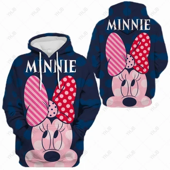 Cartoon Disney Minnie Mickey Mouse Print Hoodie Women/Men Tops Kawaii Printed Harajuku Ullzang Sweatshirt O-Neck Female Harajuku