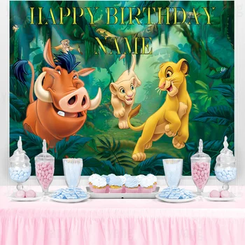Disney fonas Berniuko mergaičių gimtadienio vakarėlis Dekoravimas Miško fotografijos studija Skaitmeninis nuotraukų fonas