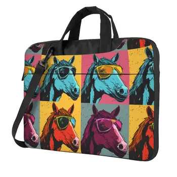 Horse Laptop Bag Pop Art Memes Style for Macbook Air Pro Lenovo 13 14 15 15.6 Notebook Case Travelmate Smūgiams atsparus maišelis