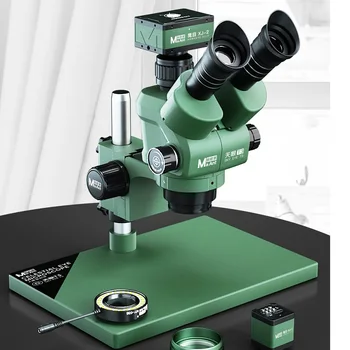 MaAnt triakis stereo mikroskopas T3 su 6,5-58x priartinimo objektyvu Stereo padidinimas LED šviesa Pagrindinė plokštė PCB suvirinimo mikroskopas