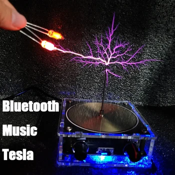 Mini Bluetooth muzika Tesla ritės lankas daugiafunkcinis plazminis garsiakalbis aukšto dažnio įtampos impulsų lanko generatorius eksperimentinis žaislas