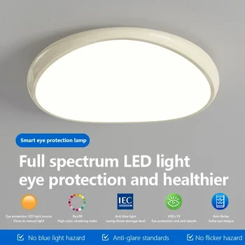 Modernus apvalus LED lubų šviestuvas Paprastas miegamasis Studijų kambario šviestuvai Apšvietimas Namų dekoras Viso spektro akių apsaugos lempos Šviestuvas