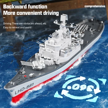 Naujas nuotolinio valdymo pulto modelis Karo laivo modeliavimas 1:390 su laikrodžio jutikliu Ilgas ištvermės vandens žaislas Vaikų dovana