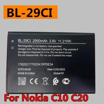 Original BL-29CI 2950mAh Nauja aukštos kokybės telefono baterija Nokia C10 C20 baterijoms