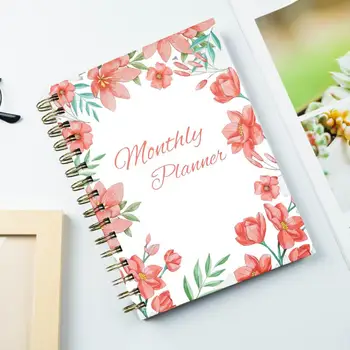 Plan Notebook 2024 A5 Monthly Planner Ink-proof Hardcover Journal with Thick Paper for Students Office Supplies A5 2024 Monthly