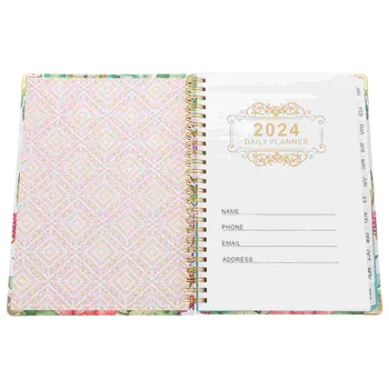 Planner Notebook Daily Planner Notepad 2024 Daily Planner Coil Notebook Multi-Function Planning Book