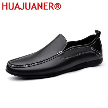 Prabangus prekės ženklas Natūralios odos vyriški laisvalaikio batai Fashion Mens Loafers Moccasins Kvėpuojantis slydimas ant vairavimo batų plius dydis 37-46