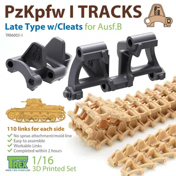 T-REX 86003-2 1/16 SCALE PzKpfw I Tracks Late Type w/Cleats for Ausf.B