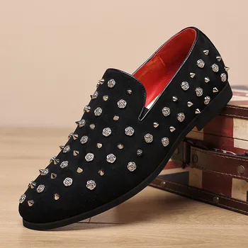 Vakarėlių batai vyrams Coiffeur suknelės batai Vyrai Oficialus dizaineris Vestuviniai batai Vyrai Elegantiškas itališkas prekės ženklas Sepatu Slip On Pria Ayakkab