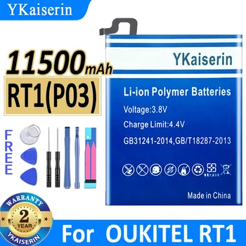 YKaiserin RT1 (P03) 11500mAh baterija OUKITEL RT1 didelės talpos Batterij