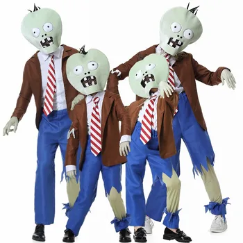 Žaidimų augalai prieš zombius Cosplay kostiumas suaugusiems ir vaikams zombiams Helovinas ir kalėdinis vakarėlis drabužiai Galvos apdangalų rinkinys Gimtadienio dovanos