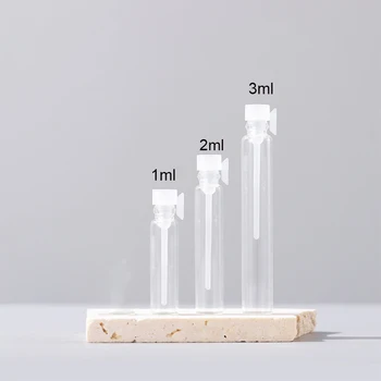 1/2/3ml Empty Mini Plastics Kvepalų mėginių buteliukai Kvepalų buteliukas Laboratorinis skystų kvapiųjų medžiagų testas Nuotėkio įrodymas Mėgintuvėlio bandomasis buteliukas