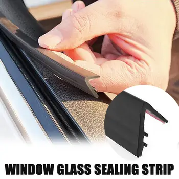 1/2/4m Universali automobilio lango sandarinimo juostelė Automatinis guminis šoninis langų užpildas V formos sandarinimo juostos Triukšmo izoliacija langų pakėlimui