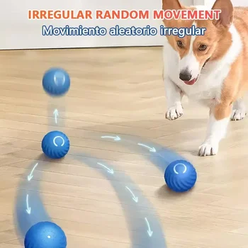 1/2Pcs Smart Dog Toy Ball Automatinis elektroninis interaktyvus mokymas Naminių gyvūnėlių žaislas Judantis kamuolys Įkraunamas aktyvus riedėjimo kamuolys šuniui