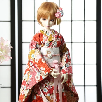 1/6 1/4 1/3 Senovinis kostiumas BJD drabužiai Furisode Kimono apranga YOSD MSD SD13 Big Girl SSDF ID75 Dėdės lėlės aksesuarai C2203