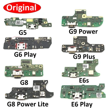 100% originali USB įkroviklio prievado jungtis su mikrofonu Moto G5 G6 G8 G9 E6 E6s Power Plus Play Lite