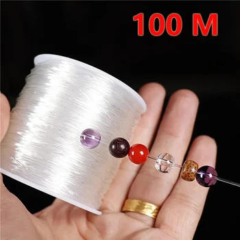 100m/roll Transparent Elastic Crystal Beading Thread Papuošalų gamyba 