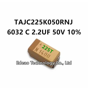 10Pcs/LOT NEW C-Type 6032/2312 C 2.2UF 50V ±10% Žymėjimas:225T TAJC225K050RNJ SMD tantalo kondensatorius