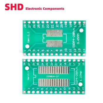 10PCS TSSOP28 SSOP28 SOP-28 SOP28 į DIP28 perdavimo plokštę DIP pin plokštės žingsnio IC adapterio plokštė konvertavimo plokštė 0.65 / 1.27mm