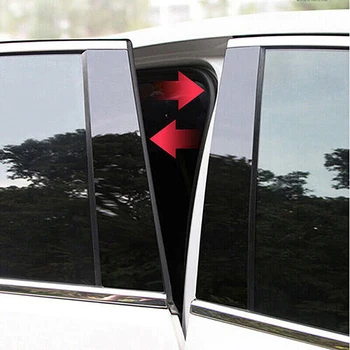 10vnt Automobilio stulpų stulpai Durų langų apdailos dangtelis Toyota Vios 2014 2015 2016-2022 BC Stulpelio lipdukas