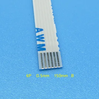 10vnt/lot FFC FPC plokščias lankstus kabelis 0.5mm žingsnis 6 kaištis 6PIN atvirkštinis ilgis 150mm 15cm plotis 3.5mm juostelė Flex kabelis