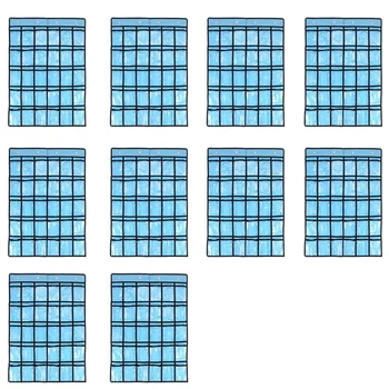 10X kišeninė diagrama skaičiuotuvo laikikliui, 30 kišeninių diagramų klasei 33.5 x 24.5 colio kabantis mobiliojo telefono organizatorius