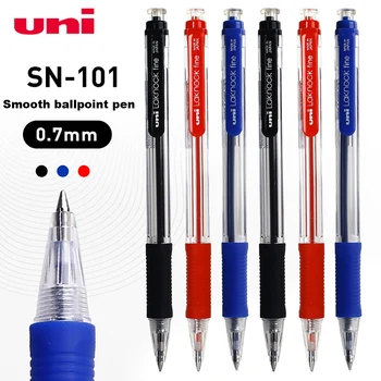 12 vnt Uni geliniai rašikliai SN-101 studentams su 0,7 mm tušinuku Push-type Signature Pen Smooth Business Office Stationery