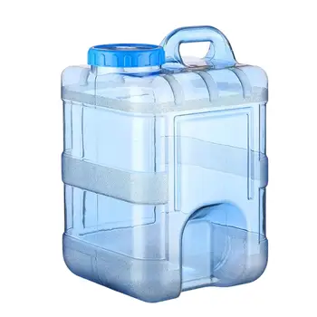 15L Skaidrus mėlynas nešiojamas vandens laikymo statinės konteineris Vandens ąsotis