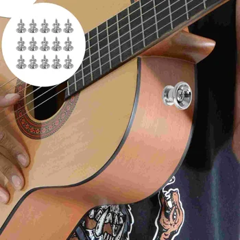 15vnt Gitaros dirželis užrakina metalinius dirželio mygtukus Metalinis galas plokščias akustinei klasikinei elektrinei gitarai bosas Ukulele