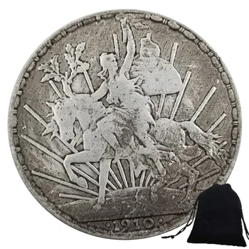 1910 Meksika Taikos riteris Laisvės erelis pora Meno moneta Atminimo kišeninė dovanų moneta/Juokinga proginė sėkmės moneta+Dovanų krepšys