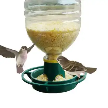1pc/2pcs/3pcs Perdirbkite tuščią sodos butelį Viršutinis paukščių tiektuvas Automatinis maitinimas lauke Pakabinamas maitinimo dėklas
