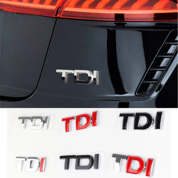 1Pc Chrome juoda ABS TDI automobilio galinė dalis Emblemos lipdukas Audi A1 A3 A4 A5 A6 A6L A7 A8 S3 S6 Q3 Q5 Q7 TT S RS Sportback C7 8I Kuga