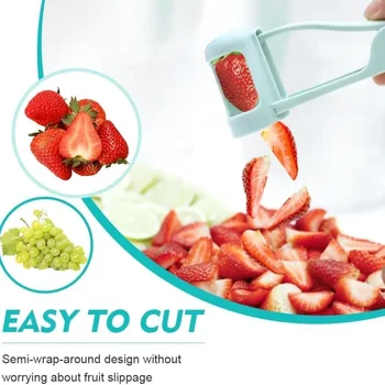 1PC Kid-Friendly Quarter Cut vaisių pjaustyklė - saugus ir paprastas vynuogių pjaustytuvas