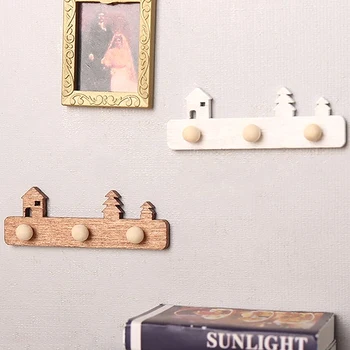 1Pc Lėlių namelis Miniatiūrinė sieninė lentyna Daiktadėžė Kabantis stovas Modelis Svetainė Vonios kambarys Namų dekoravimas Priedai Žaislai