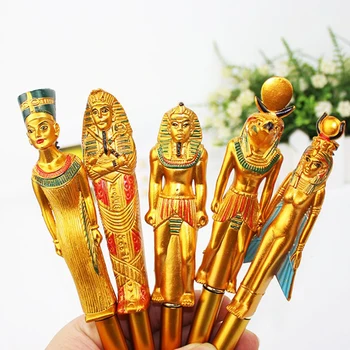 1PC Naujovė Kūrybingas Egipto faraonas Mėlynas rašalas Tušinukas Karštas štampavimo mumija Rašymo tušinukas 2023 m. Naujųjų metų dovanos