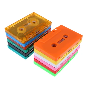 1Pc spalvotas tuščias juostos dėklas Garso magnetinės juostos dėklas Garso įrašymo kasetės juostos apvalkalo dulkių dėžutė