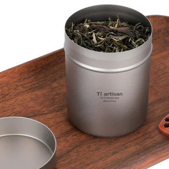 1vnt Seal Box Titanium Tea Tin Can Nešiojamas indas lauko stovyklavimui Žygiai pėsčiomis Sandėliavimo konteineris Lauko indai
