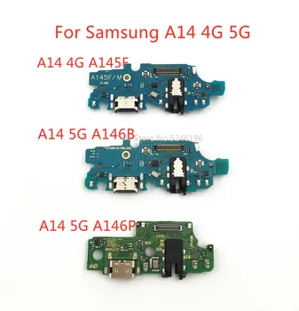 1vnt USB įkrovimo prievado įkroviklis Samsung Galaxy A14 4G A145F A14 5G A146B A14 5G A146P pagrindo jungtis Pakeiskite dalį