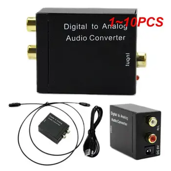 1~10PCS Analoginis į skaitmeninį garso keitiklį Analoginis į optinio pluošto koaksialinį signalą ADC Spdif Stereo 3.5MM lizdas 2 * RCA stiprintuvas