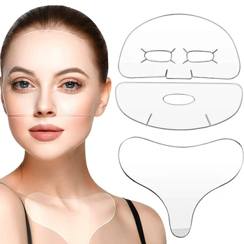 2 in 1 silikoninis veido įklotas nuo raukšlių raukšlės Pašalinti kaklo pagalvėlę viso veido raukšlių pleistrai veido veido odos priežiūros priemonėms išlyginti