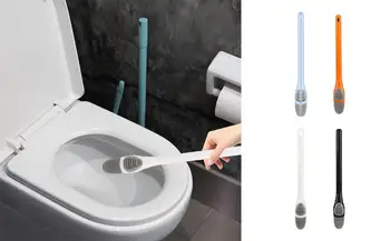 2 In 1 tualetas Šepetys Prausykla Valymas Šepetys Sieninis šepetėlių laikiklis Valymo įrankiai Tualeto valymo šveitiklis vonios kambario priedams