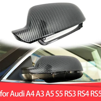 2 Kainos Aukštos kokybės pakaitinis ABS galinio vaizdo veidrodėlis Dangtelis Audi A3 8P A4 A5 B8.5 S5 RS3 RS4 RS5 veidrodžio dangtelis