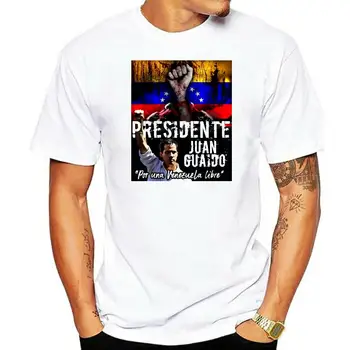 2022 Mados prezidentas Juanas Guaido už nemokamus Venesuelos juodus marškinėlius