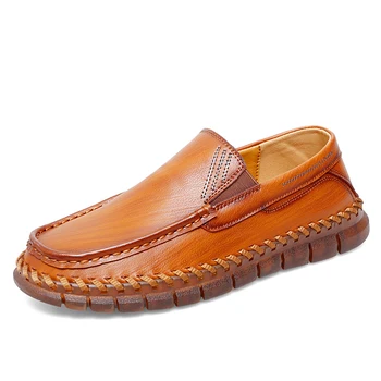 2023 Aukštos kokybės vyriški batai Odiniai loaferiai Batai Kvėpuojantys pavasario rudens laisvalaikio batai Lauko neslystantys vyriški sportbačiai